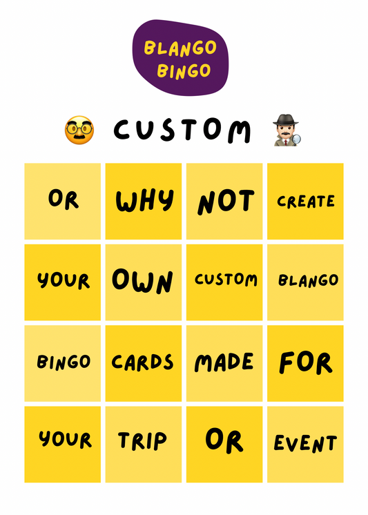 Custom bingo card